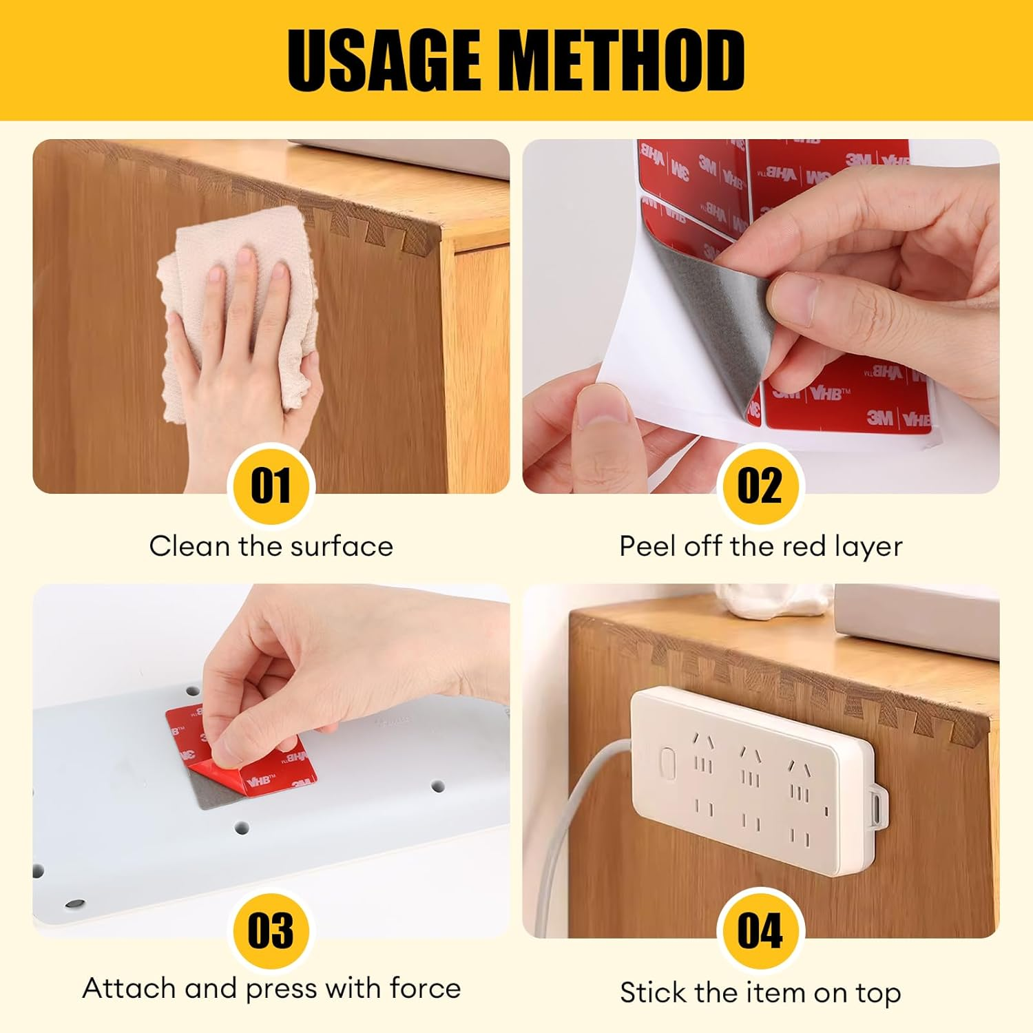 20 Pcs 3M VHB Sticky Adhesive Pads, Wall Mounts Sticky for Camera Compatible with Dash Cam & Adhesive Pad Replacement for Dashboard, 10 Squares 10 Circles 5 X 5 Cm with 1 Mini Folding Scissors image number 1