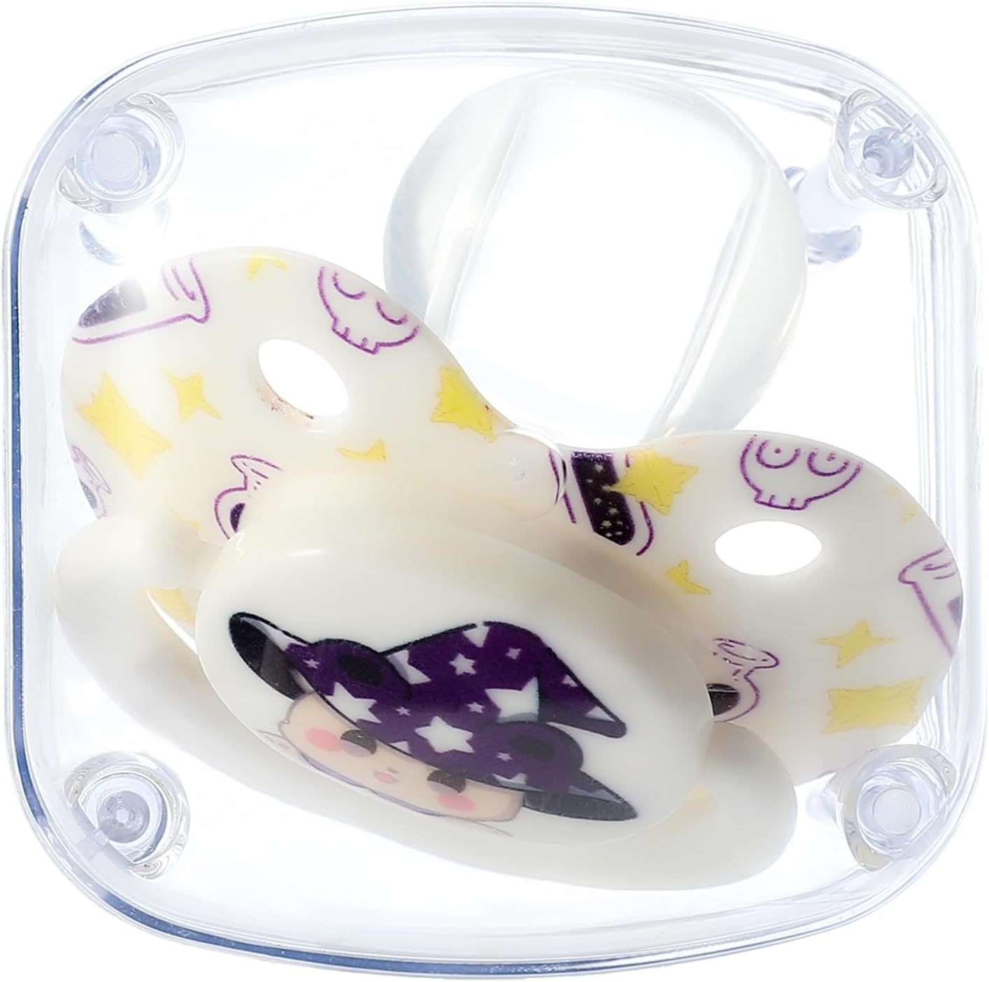 Big Shield Adult Pacifier: Cute Bear Large Size Paci for Anxiety - Soft Silicone Bigger Nipple Binky for Autism Bear White image number 1