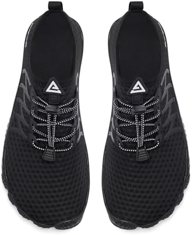 Racqua Water Shoes Beach Swim Surfing Outdoor Boat Lightweight Diving Pool Hiking Quick Dry Barefoot Women Men Breathable Shoes Slip on Sea Shoes Black 9 Women/8 Men image number 2