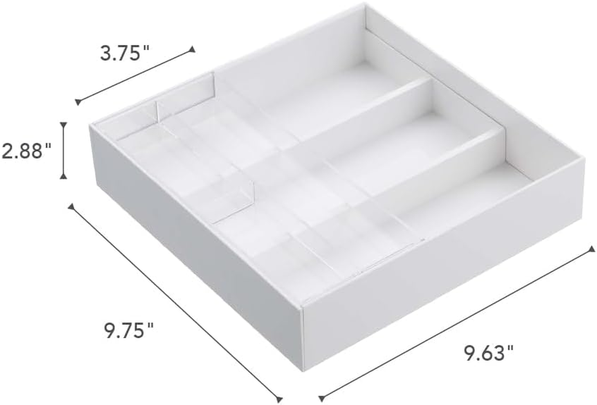 TOWER EXTENDABLE CUTLERY TRAY with SLIDE WH, Bianco image number 4