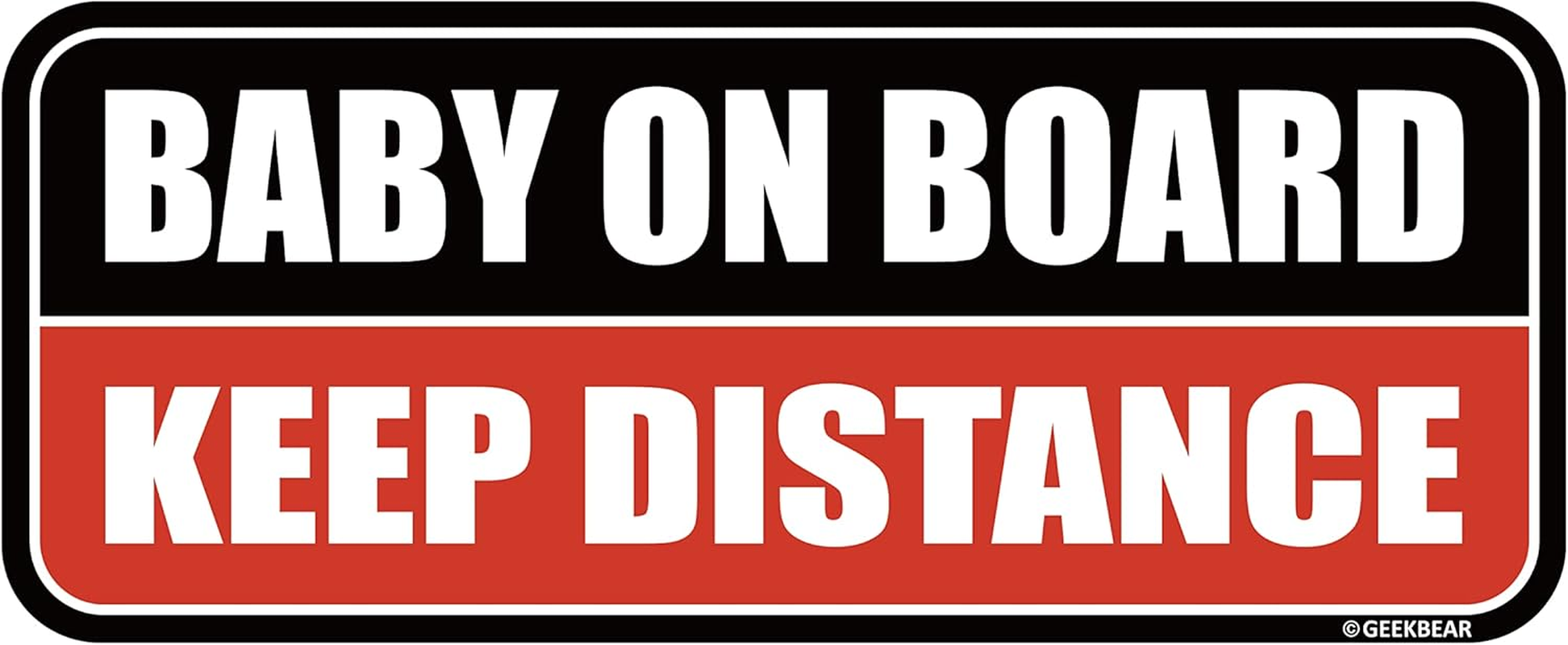 Baby on Board Magnet_Rectangular Type (1 Pack) (Yellow/Black)