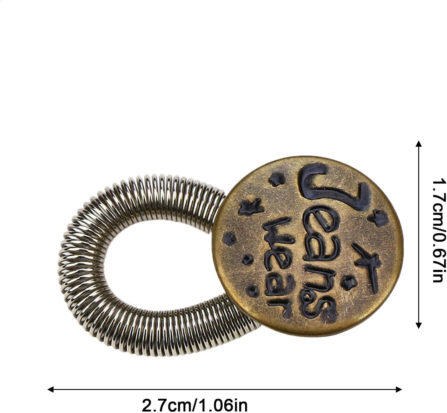 Pants Button Extender, Retractable Pants Waist Extender Button Adjuster for Jeans, Reusable Jeans Button Extender Jean Waist Stretcher for Women Men