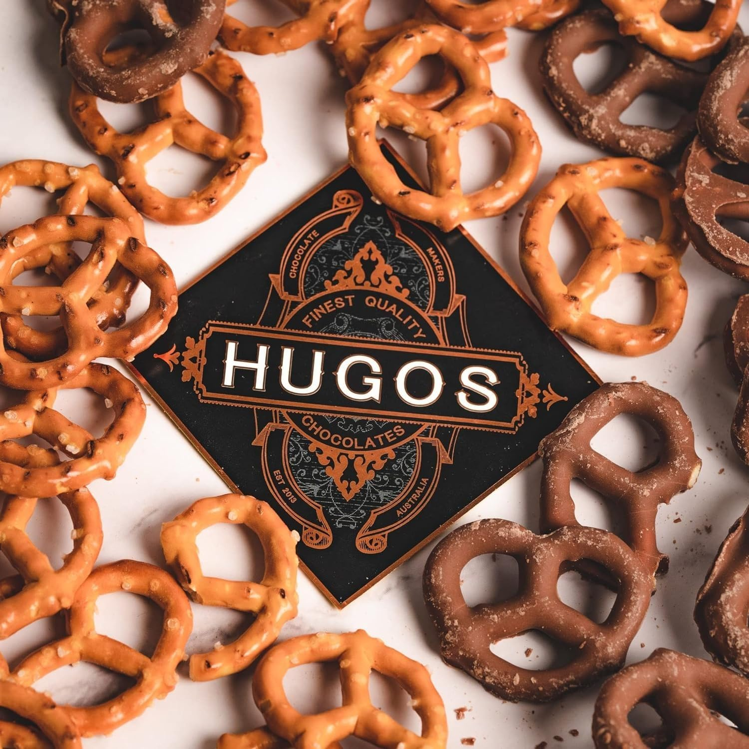 Hugos Milk Chocolate Salted Pretzels 12 X 120 G image number 4