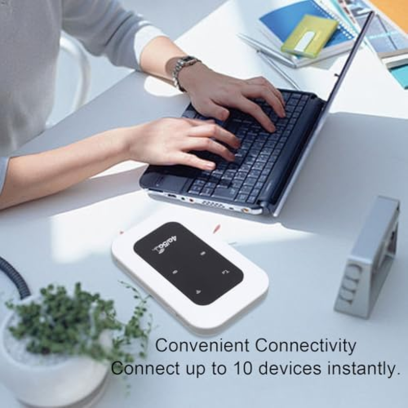 Mobile Hotspot, 4G LTE USB Modem 300Mbps Unlocked High Speed Hotspot with SIM Card Slot Portable Router for Travel Business Trip Work, Plug and Play Support 10 Devices image number 3