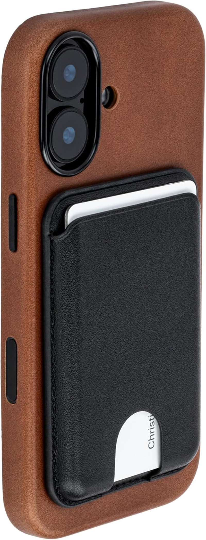 Dockem Genuine Leather Case for Iphone 17 Compatible with Magsafe, with Capacitive Camera Control Button (MSGL, Brown) image number 2
