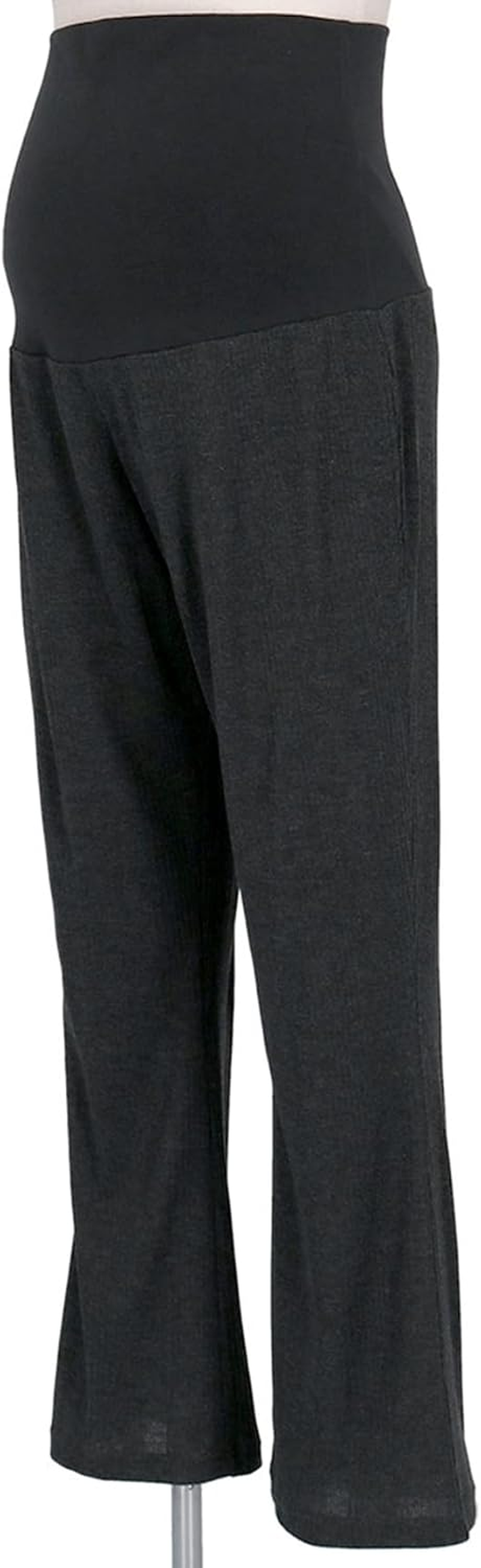 Wacoal Maternity MYY104 Women'S Maternity Wear Pants, Long Trousers, for before and Postpartum Use, Cotton Blend Rib Material (Body) with Belly Band - Bs image number 3