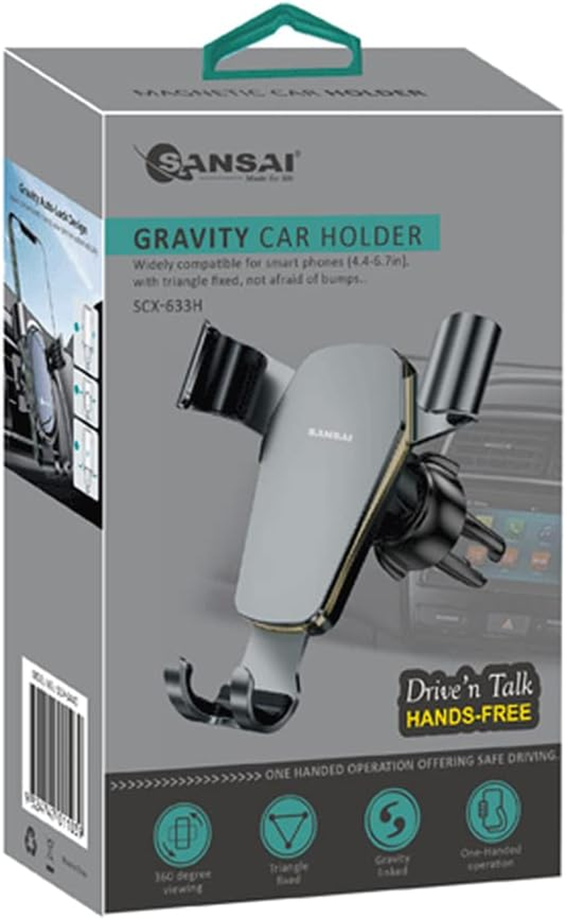 Sansai Gravity Hands Free Smartphone/Mobile Holder Car Adjustable Vent Mount