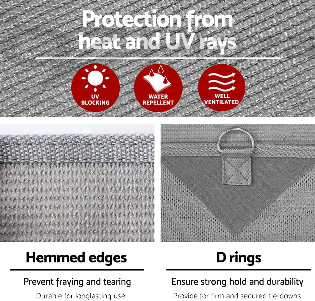 Caravan Privacy Screens Roll Out Awning Sun Shade End Wall Side Grey (Grey, 1.95 X 3.4M) image number 6