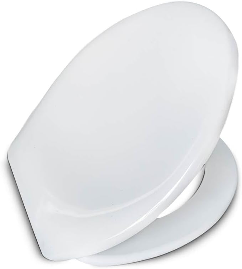 Toilet Seat White Thicken Heavy Duty Quick Release Oval Toilet Lid with Stainless Steel Hinge Elongated Toilet Seat Replacement for Standard Oval (Oval Soft Close Quick Release 01) image number 4