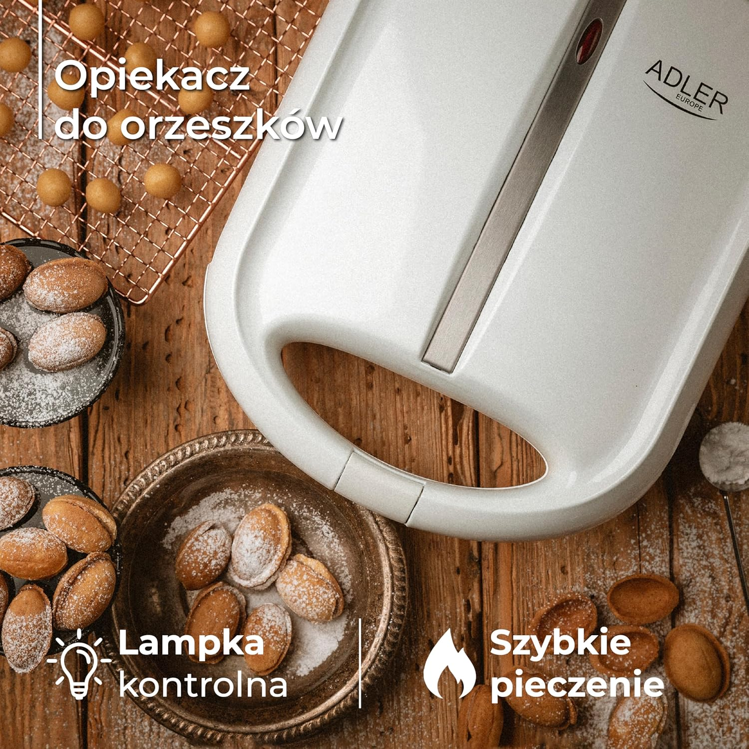 Adler Peanuts Toaster with 1400 W Power AD 3039, White image number 1