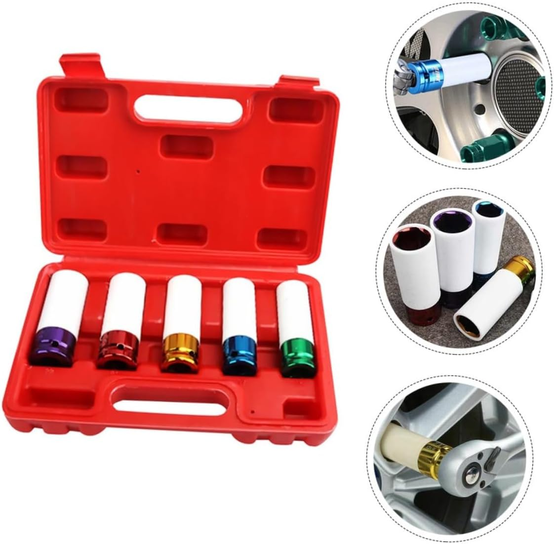 FUNOMOCYA 5Pcs Car Tire Screw Sleeve Tire Protection Sleeve for Automotive Tyres Wheels Accessories image number 4