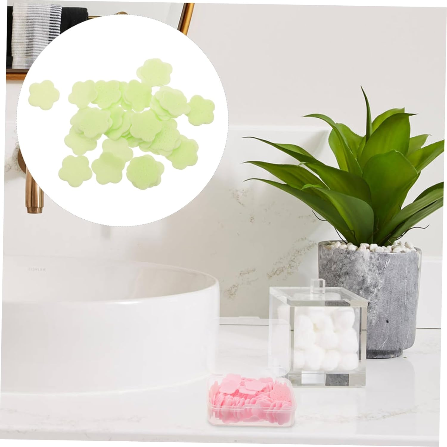 BESPORTBLE Travel Soap Flakes Small Sheets Portable Compact for Hotel Travel Outdoor Use image number 2