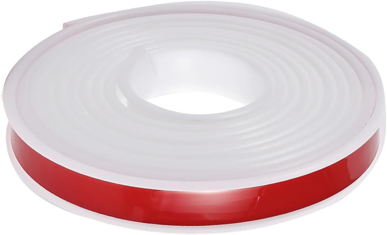 Edge Protector for Cabinets, Desk, and Furniture &ndash; White TPE Self-Adhesive Edge Banding Tape, Compatible with Various Surfaces, 5M Length, Width 16Mm，Easy to Apply &ndash; CRFY