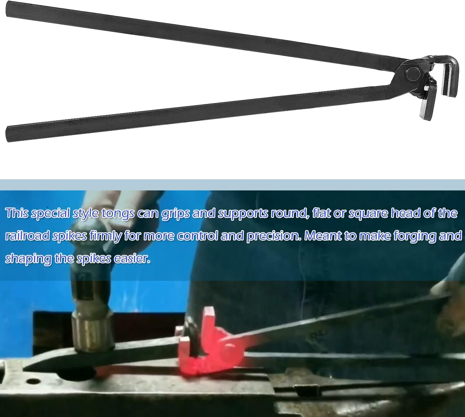 Blacksmith Railroad Spike Tongs