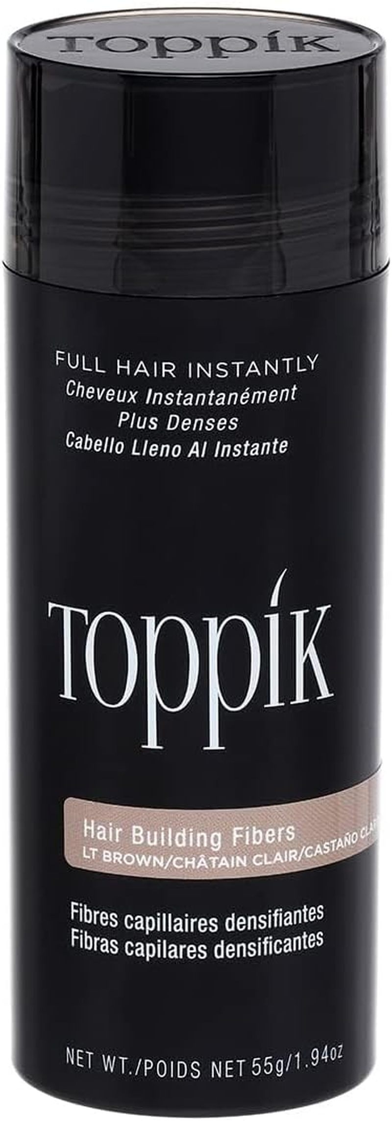 Toppik Hair Building Fibres Light Brown, 55G - Thicker Fuller Look Instantly, Natural Keratin Protein, Wind Sweat & Rain Resistant, Easy to Apply, for Men & Women Who Are Thinning image number 4