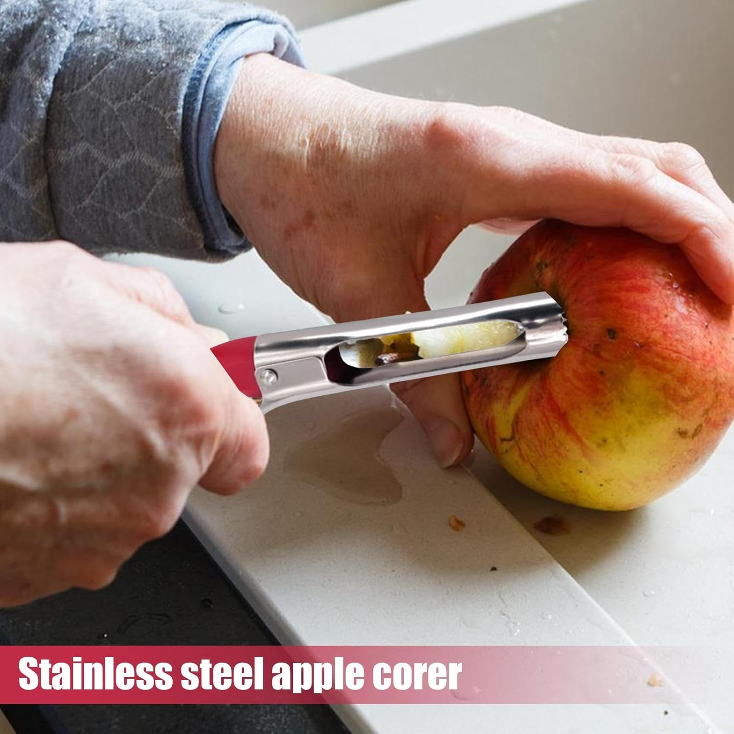 Fruits Core Removal Tool,Stainless Steel Fruits Corer Kitchen Gadget for Pears | Sturdy Fruits Core Remover, Professional Fruits Corer for Home School