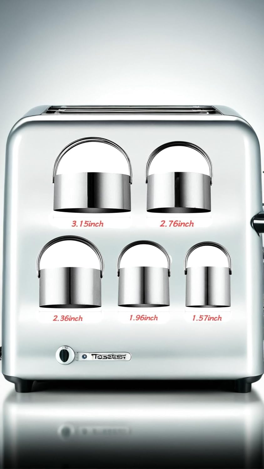 Stainless Steel Circle Biscuit Cutter Set - Professional round Cookies Mold with Ring Handle for Baking, Pastry, and Doughnut Creations image number 5