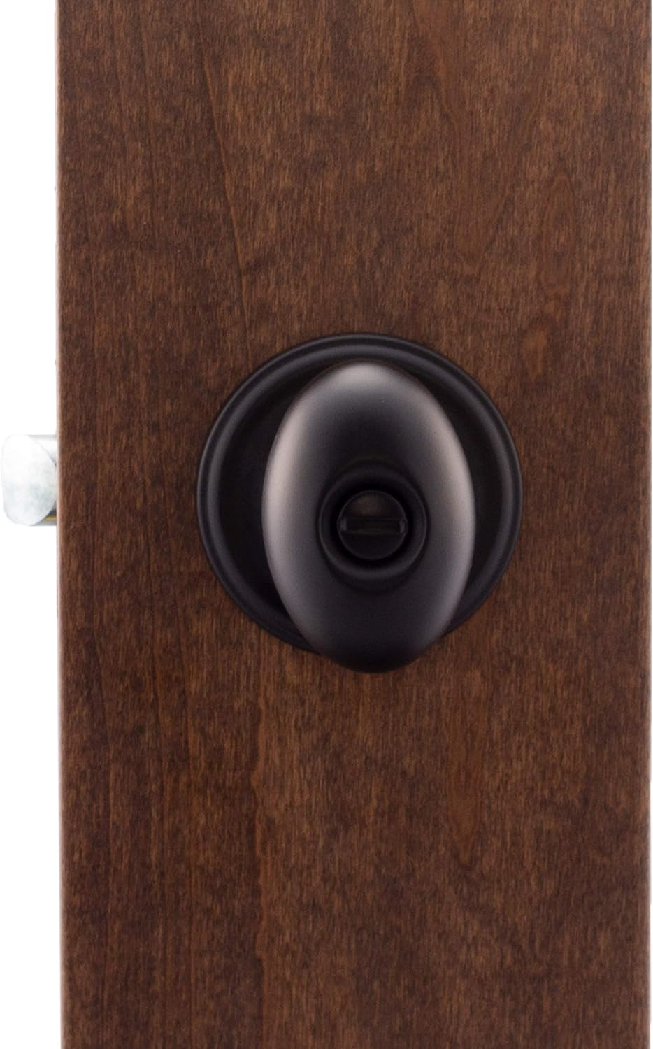 Copper Creek EK2030BC Egg Door Knob, Privacy Function, 1 Pack, in Black image number 3