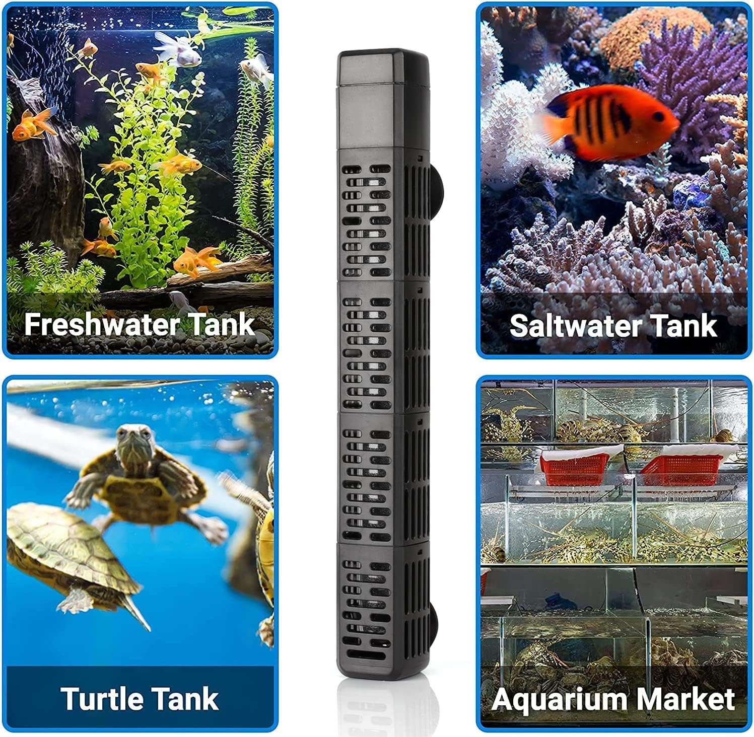 Hitauing 300W Aquarium Heater, 300W Submersible Fish Tank Heater with Over-Temperature Protection and Automatic Power-Off When Leaving Water for Saltwater and Freshwater (AU Plug Included) image number 4