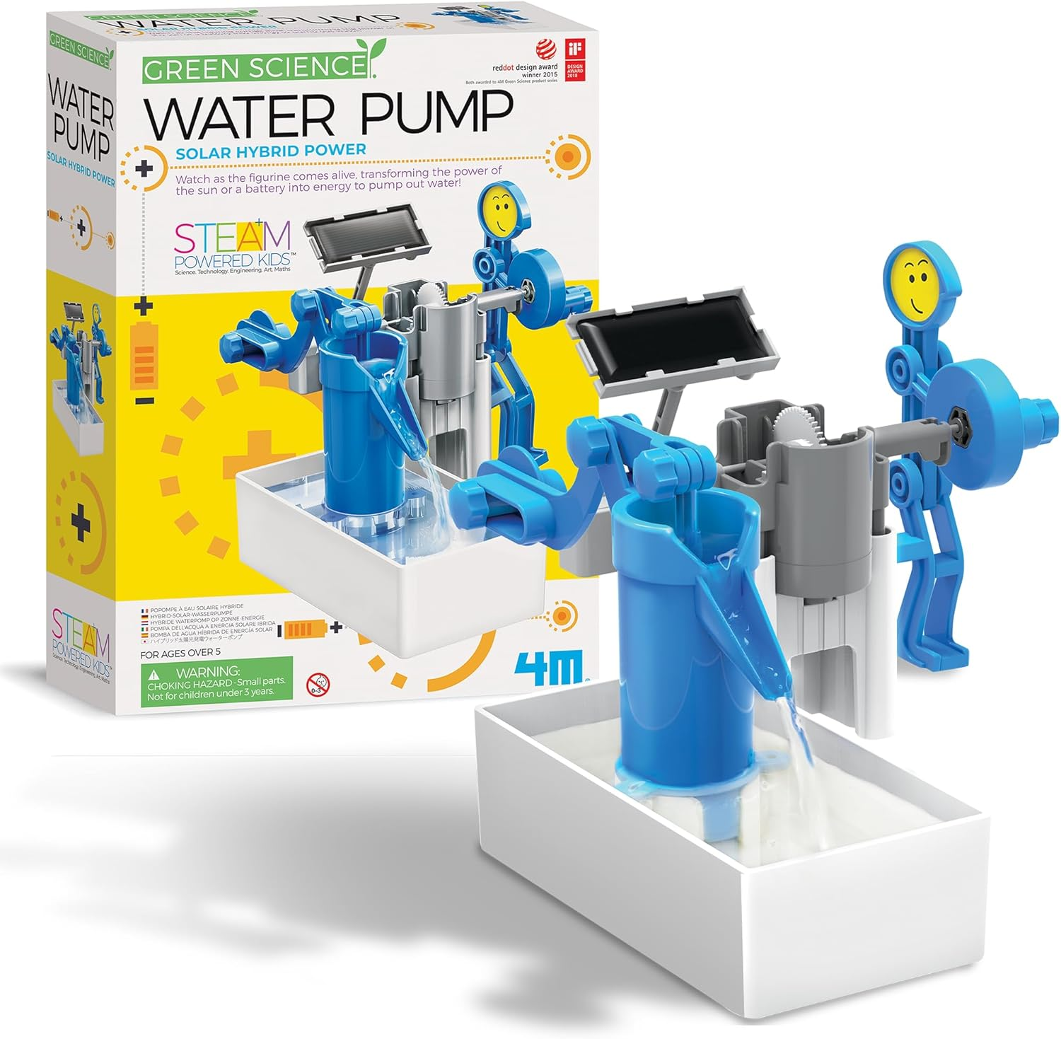 4M Green Science Water Pump, Solar Powered Hybrid Toy, Fun for All Ages, Learning Resource image number 4