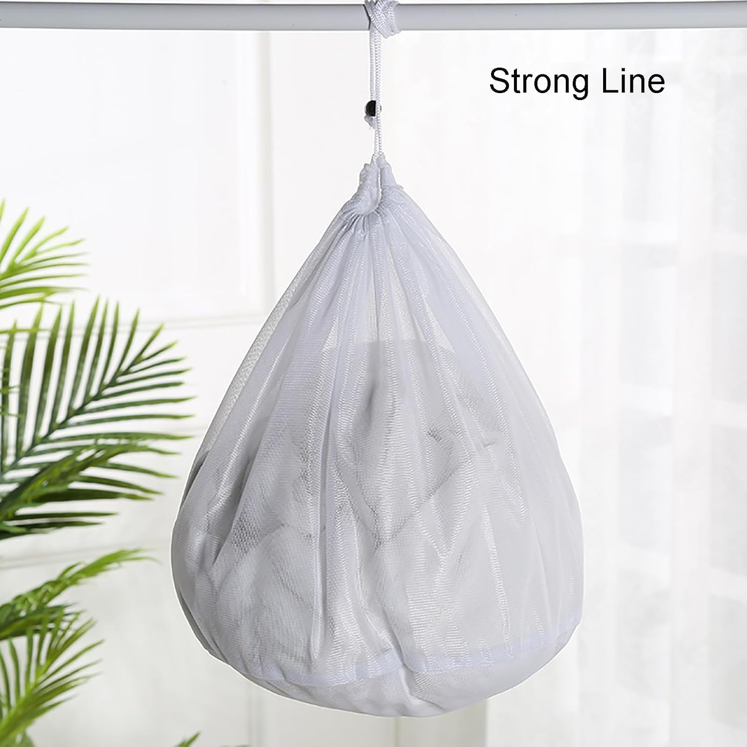 2 Pack Laundry Bags Mesh for Washing Machine, Durable Laundry Net Washing Bag 60 * 80Cm, Fine Mesh Drawstring Laundry Wash Bag Sack for Outdoor Travel, Camping image number 2