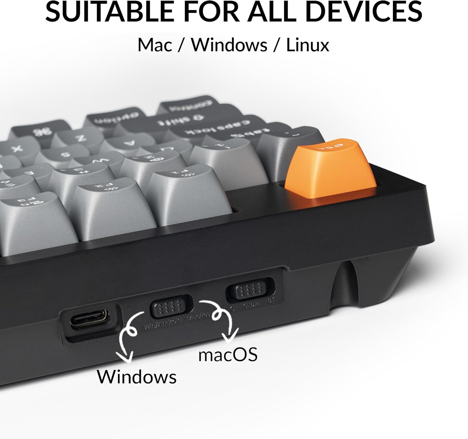 Keychron K10 Max Wireless Custom Mechanical Keyboard, QMK 2.4 Ghz Bluetooth Full-Size with Hot-Swappable Keychron Super Brown Switch Compatible with Mac Windows Linux (RGB Backlit) image number 1