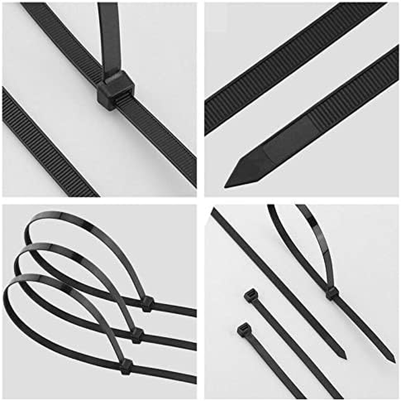 Costcom Cable Ties Zip Ties Nylon UV Stabilised 100/200X Bulk Black Cable Tie Bulk Black Zip Ties for Home, Office & Industrial Applications (5.00Mm X 300Mm, 200X) image number 6