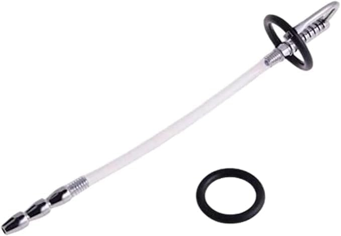 Urethral Plug Exercise Expanding Stainless Steel Urethral Sounds Metal Hollow Penis Plug Dilator Masturbation Rod Stim-Ulation for Adult Men Sex Toys image number 6