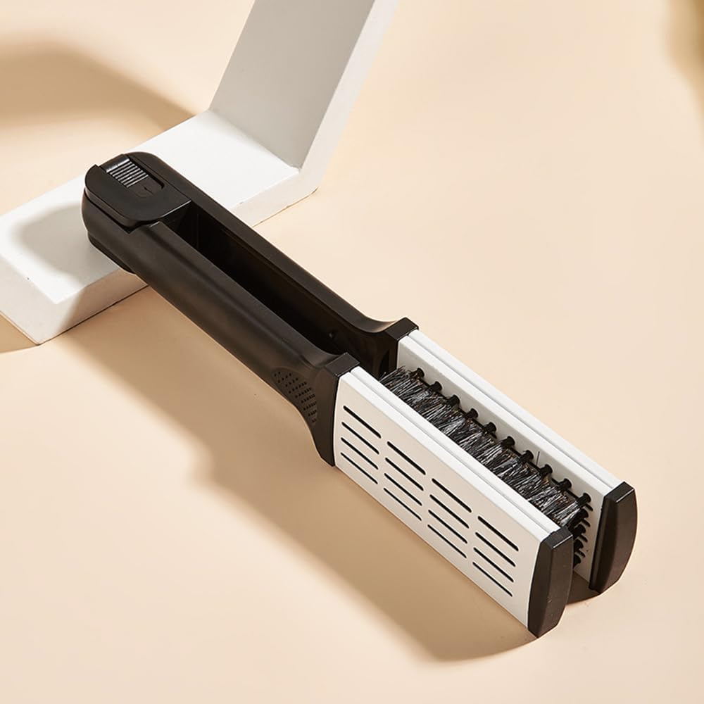 Ccbeauty Hair Straightener Brush Boar Bristles Clamp Comb Double Sided Straightening Brush Hair Styling Tool image number 2