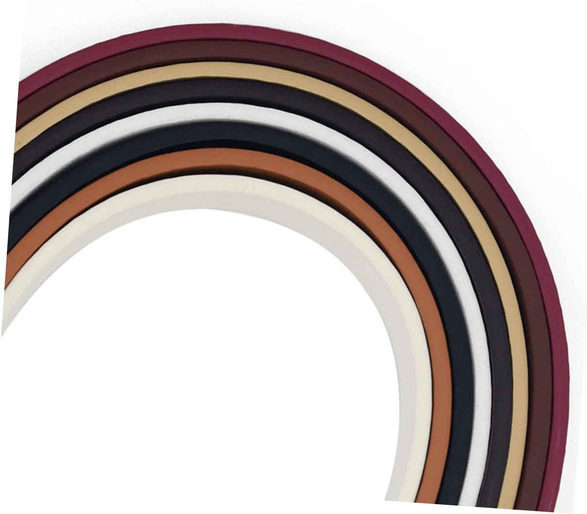 LALAFINA 4Pcs Pu Leather Handbag Handles Replacement Strap Bag Belt for Women Tote Bag Handstitch Porous DIY Pouch