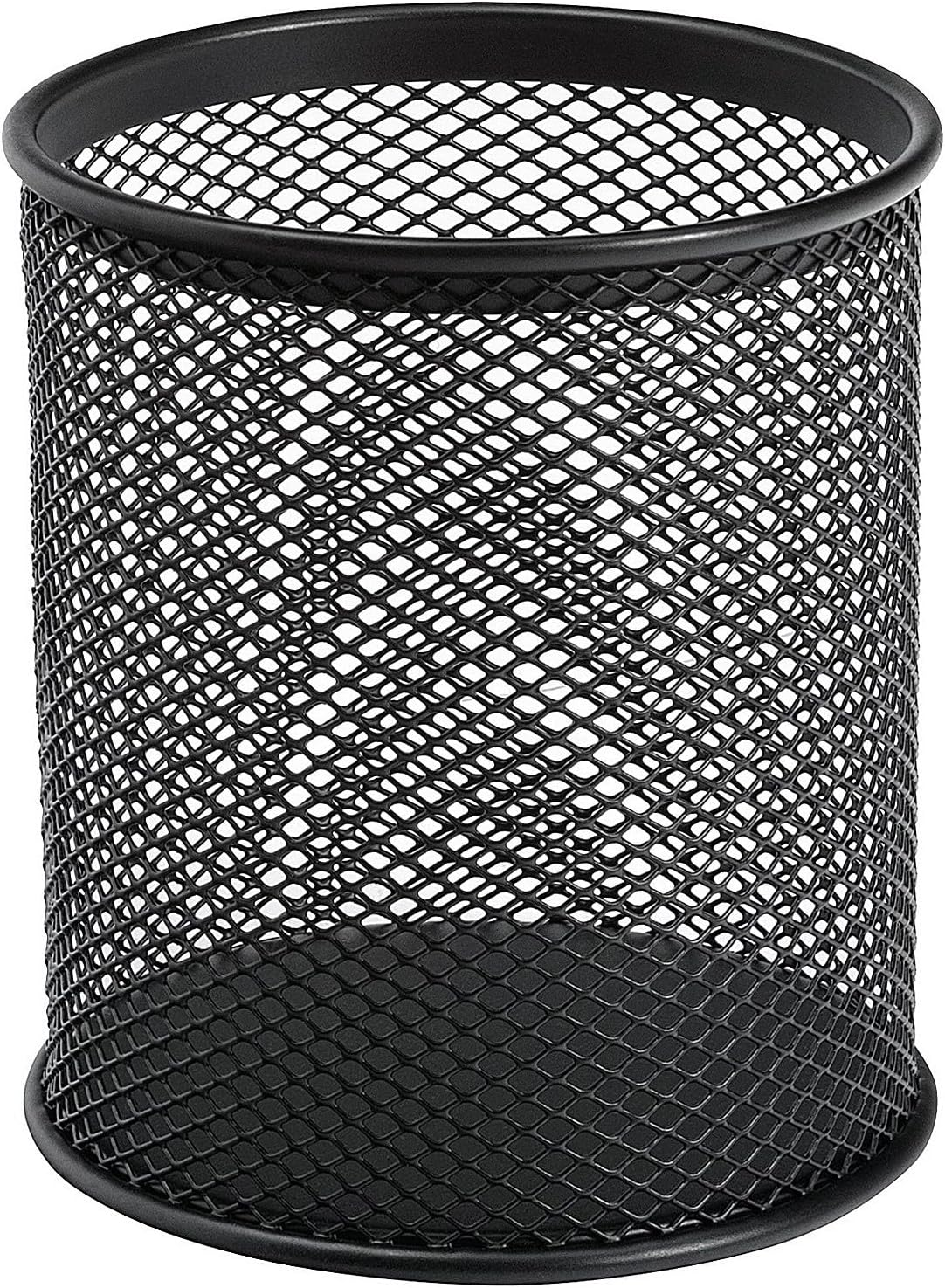 Q-Connect Pen Cup Metal Black (Office Set) / Small Office Accessories/Type-Desktop/Kind-For Pens/Material-Metal/Dividers-N.A. / Colour-Black/Dimensions (Mm)-90X100