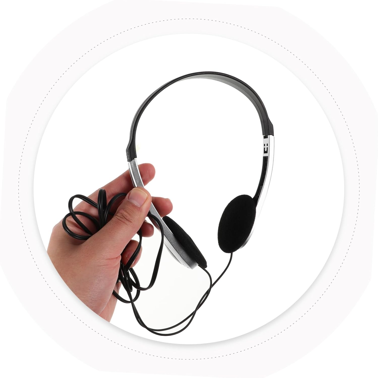 COHEALI Retro Wired Ear Headphones for Women and Lightweight Design Type C Adapter Comfortable Ergonomic Fit for School Library Travel Compatible with Computers Phones Tablets image number 5