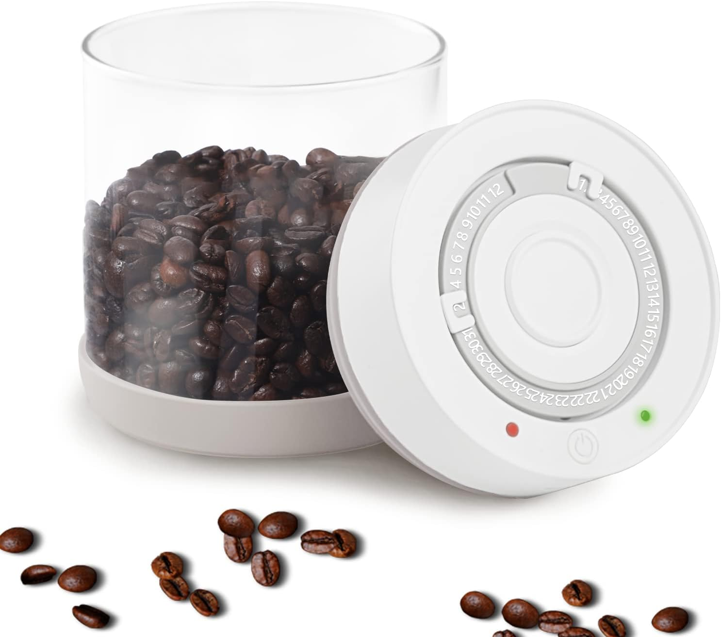 Minidiva Smart Vacuum Container, Automatic Electric Airtight Glass Jar for Food Coffee Storage Meal Prep (600Ml) image number 4