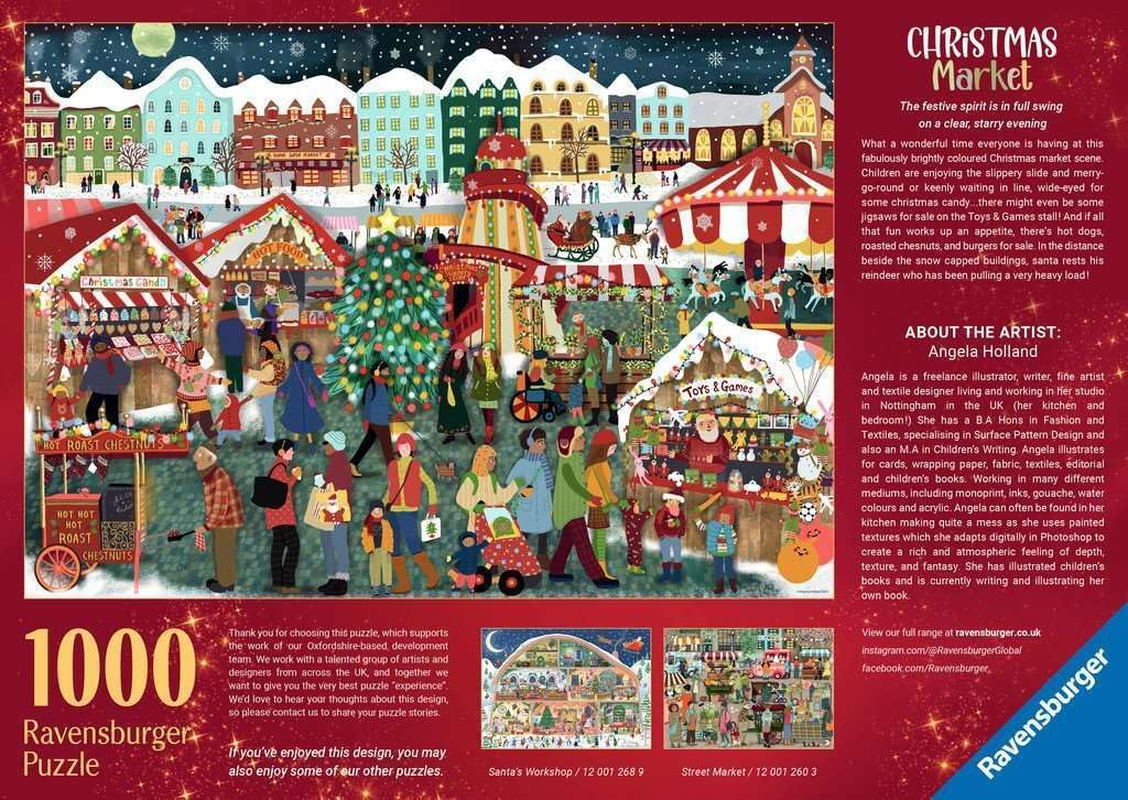 Rburg - Christmas Market Puzzle 1000P image number 2