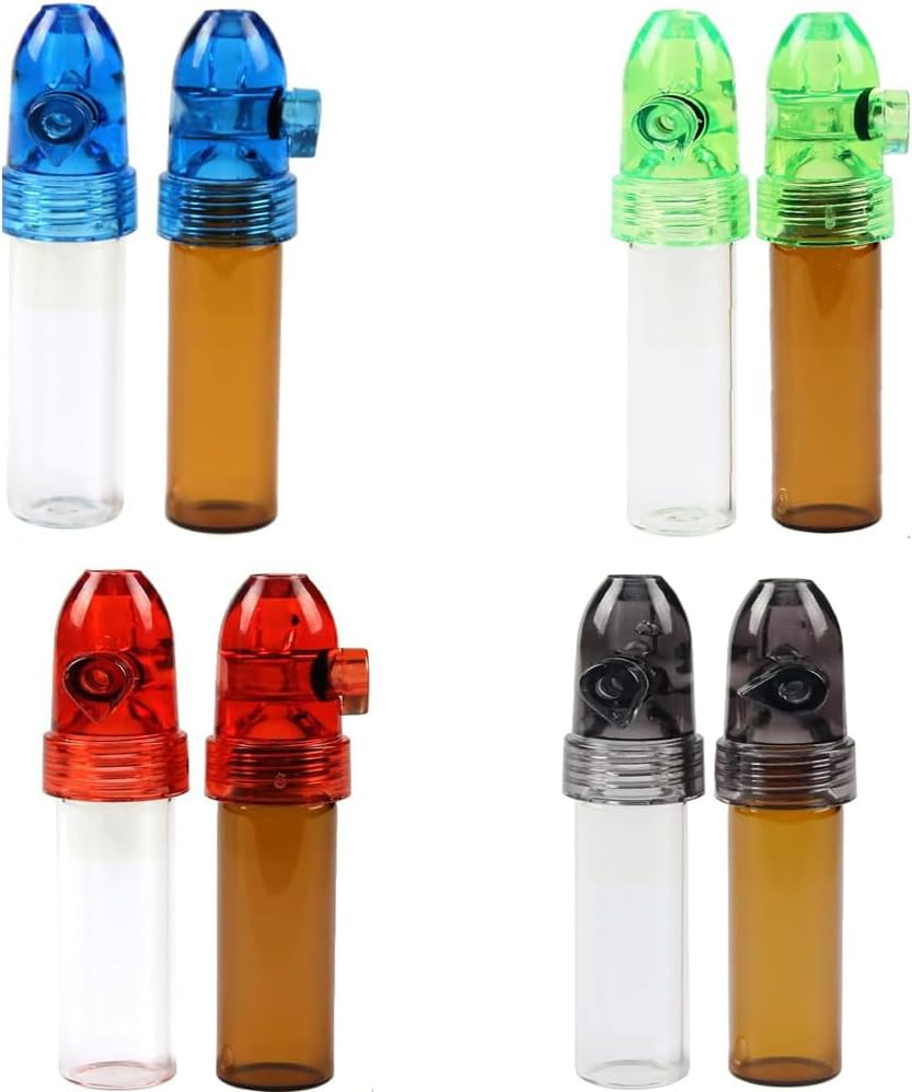 8 Pack Portable Camping Containers with Easy Knob Switch, Refillable Salt Shakers, Compact Storage Bottles for Outdoor Cooking, Travel, Picnic 4 White + 4 Brown Eco-Friendly image number 4