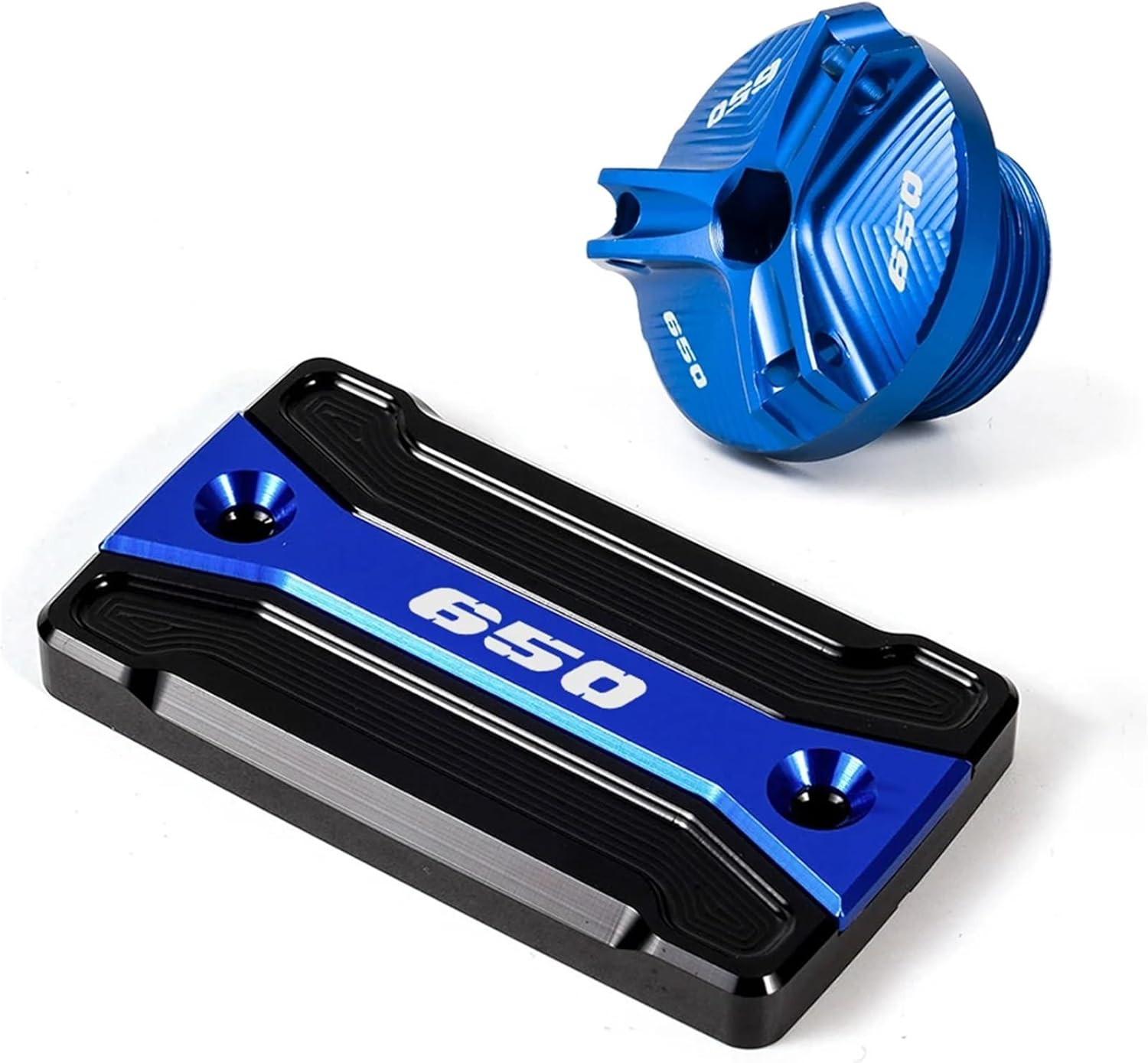 Fit for SUZUKI DL650 V-Strom 650/XT 2013-2022 2023 SV650 SV 650 Motorcycle Front Brake Reservoir Fluid Cover Cap Engine Oil Plug(Champagne)