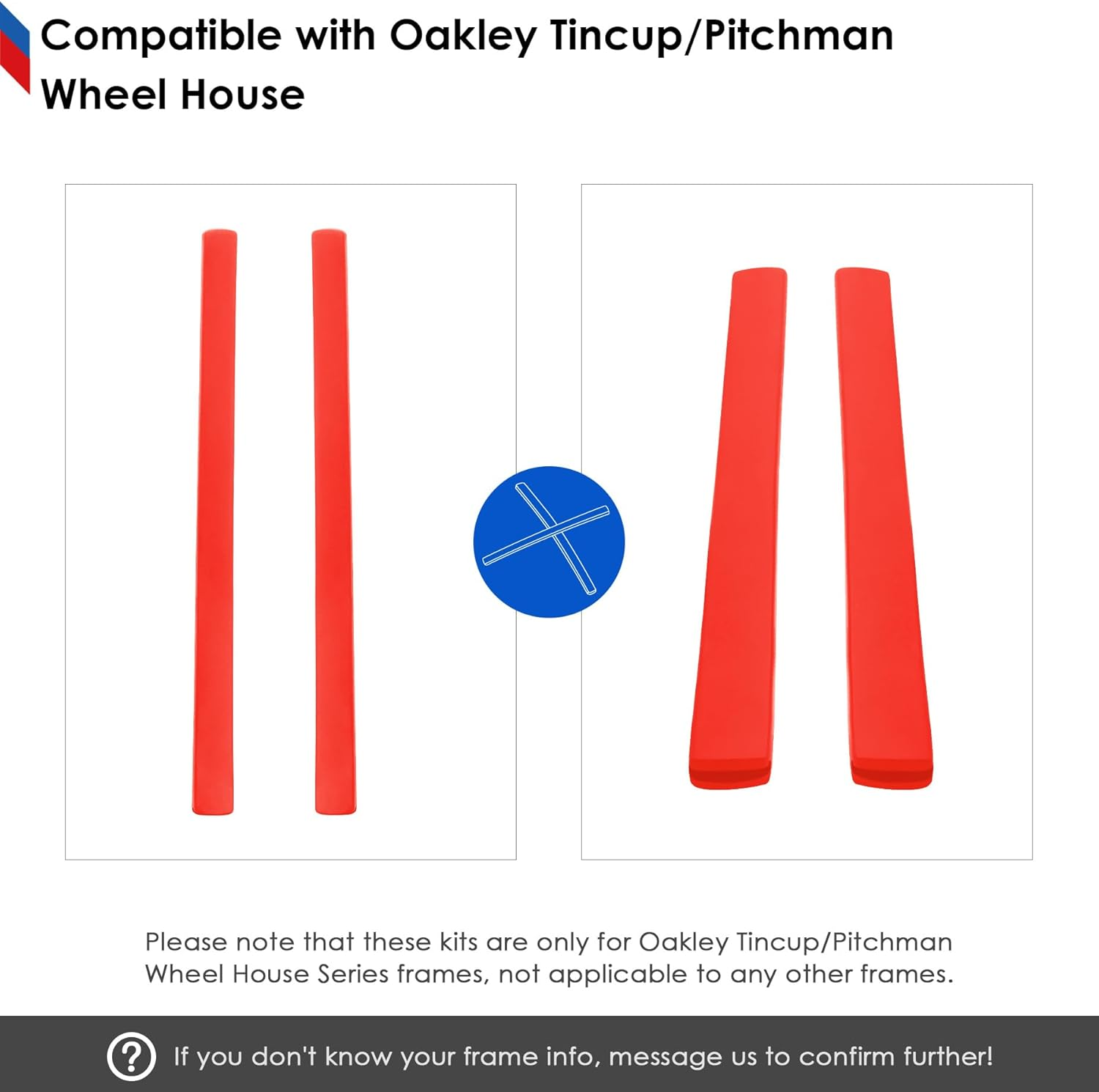 BLAZERBUCK Replacement Ear Socks for Oakley Tincup/Pitchman/Wheel House Eyeglass image number 6