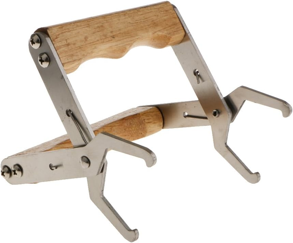 Wooden Handle Bee Hive Frame Holder Lifter Capture Grip Tool Beekeeping image number 2