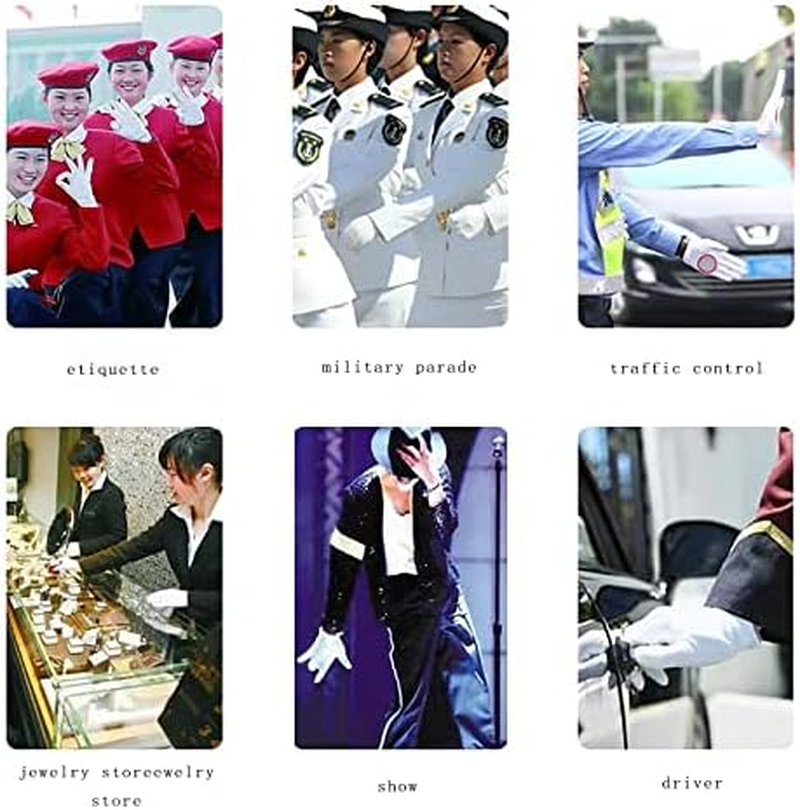 ZFYOUNG 6 Pcs White Moisturizing Cotton Sleep Gloves for Men and Women, Beauty Coin SPA Cloth Gloves