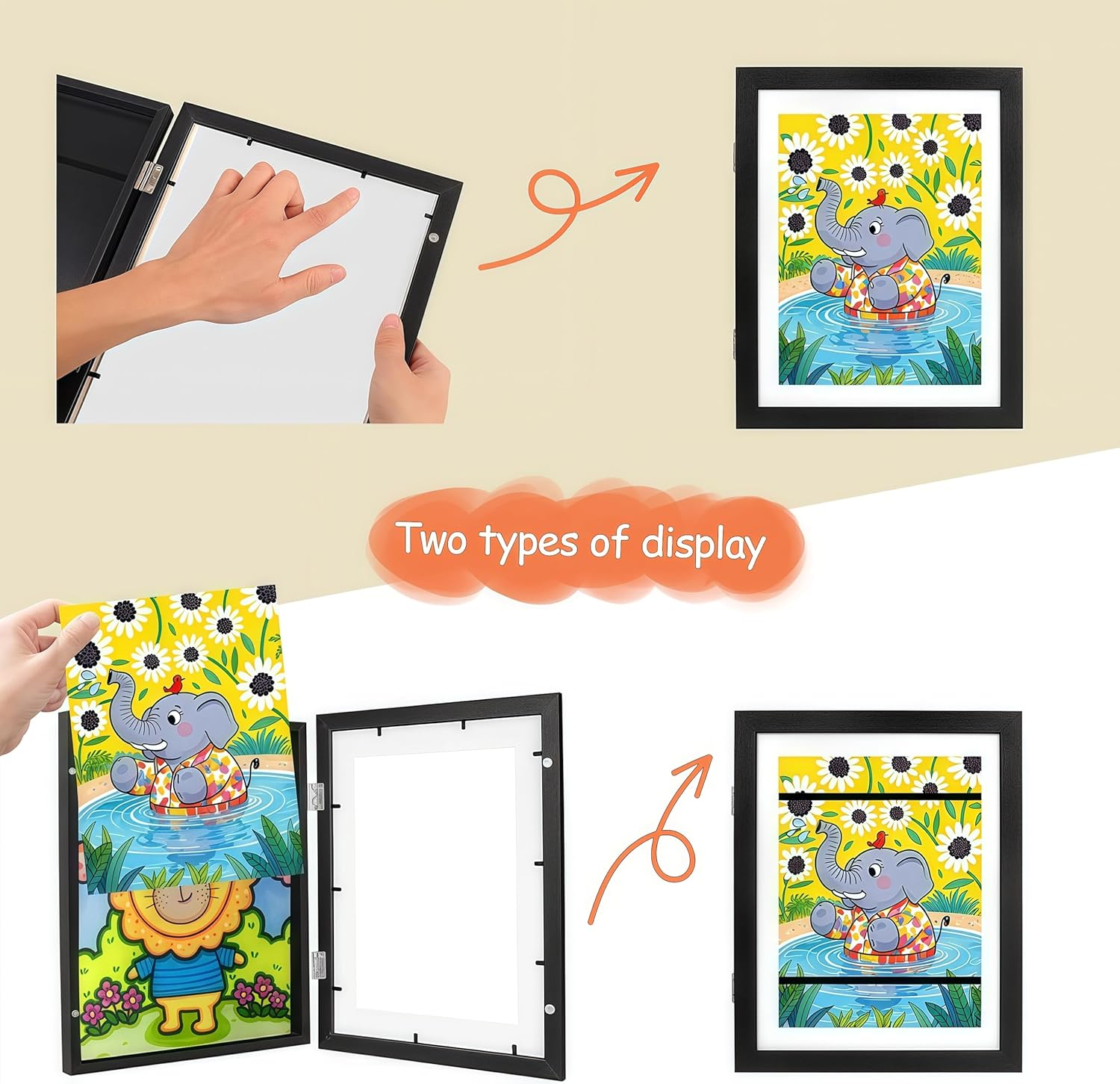 1PCS A4 Kids Art Frame - Durable Children'S Picture Frame for Displaying Artwork, Ideal for Home or School Use, Easy to Hang, Perfect for Boys and Girls image number 4