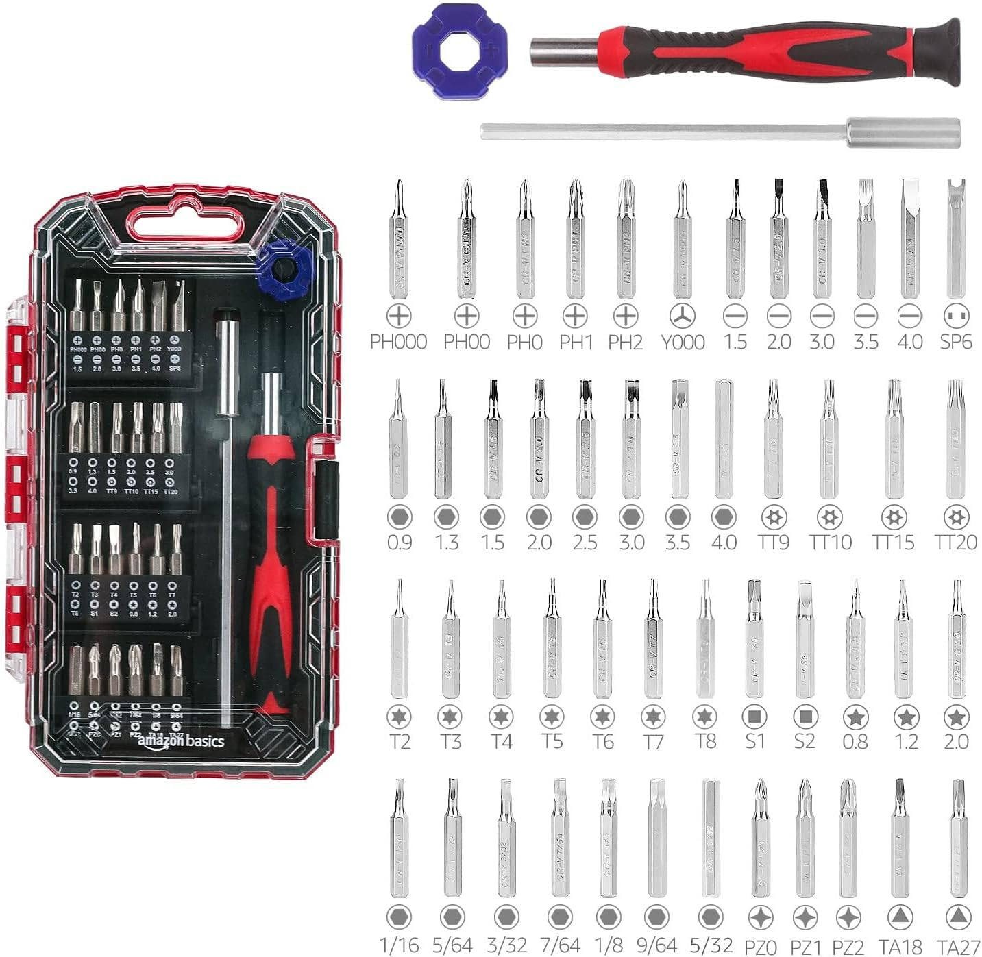 Amazon Basics 51-Piece Precision Screwdriver Bit Set image number 2