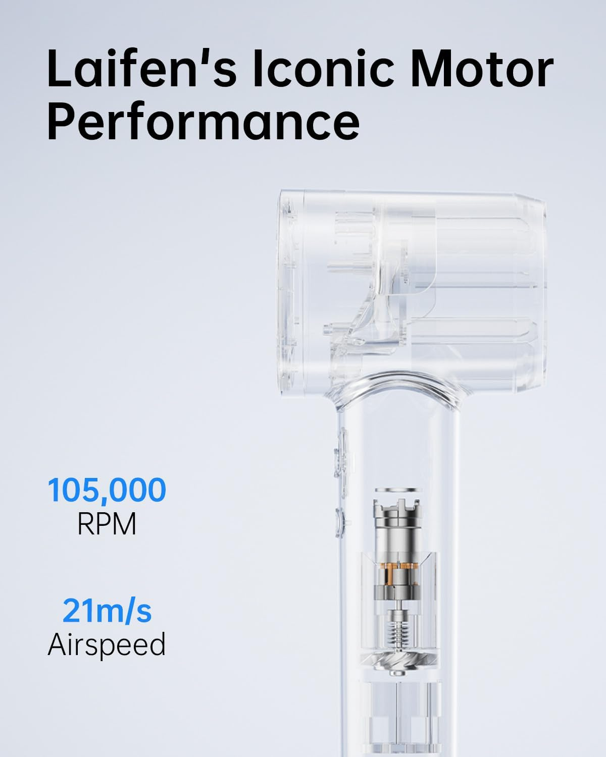 Laifen Hair Dryer SE, 200 Million Negative Ionic Blow Dryer with 105,000 RPM Brushless Motor 1500W Powerful Fast Drying High-Speed Low Noise Hairdryer with Magnetic Attachments - Pink image number 5