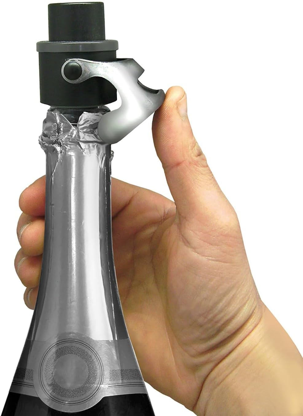 Vin Bouquet Pump and Stopper Champagne Metal Stopper and Pump, Multicolour, 13665 image number 1