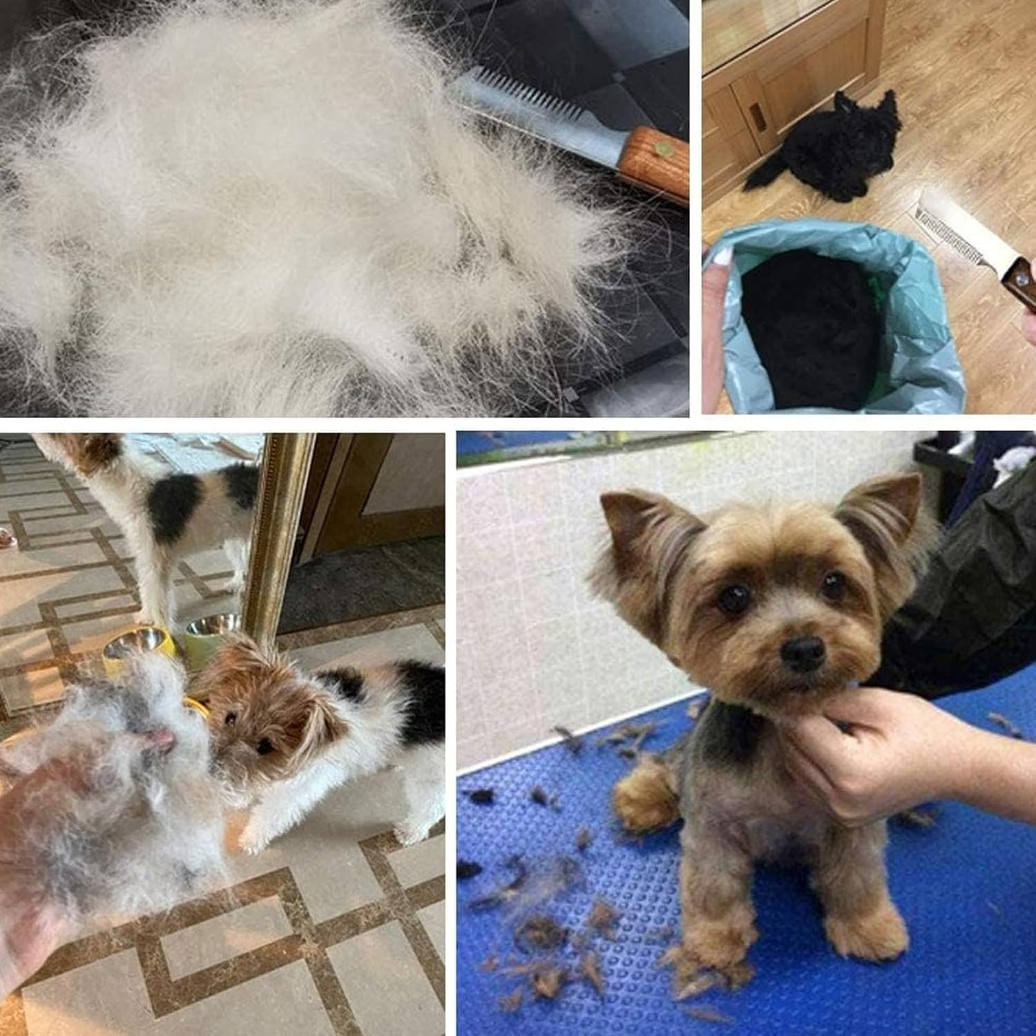 Stripping Knife for Dogs, 2Pcs Dog Professional Stripping Knives,Wooden Handle Dog Stripping Knife,Wooded Handle Dog Grooming Stripping Knife Metal Blade,Stainless Steel Professional Stripping Knife image number 3