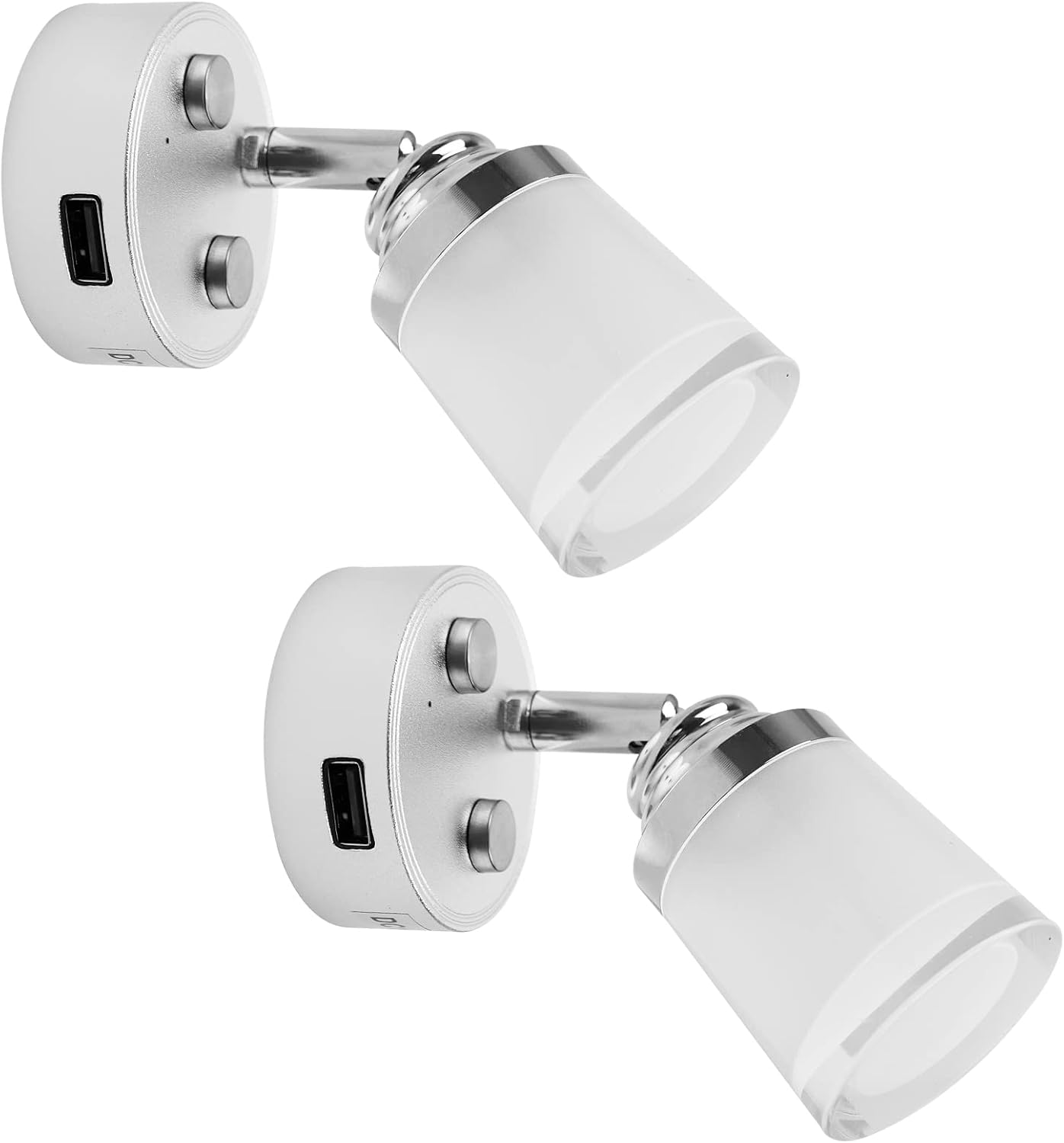 RV Reading Lights LED 12V Fixtures with USB Port Dimmable RV Reading Light for Camper, Van, Boat and Motorhome Adjustable Touch Control Warm White Lights 2Pack (A) image number 5