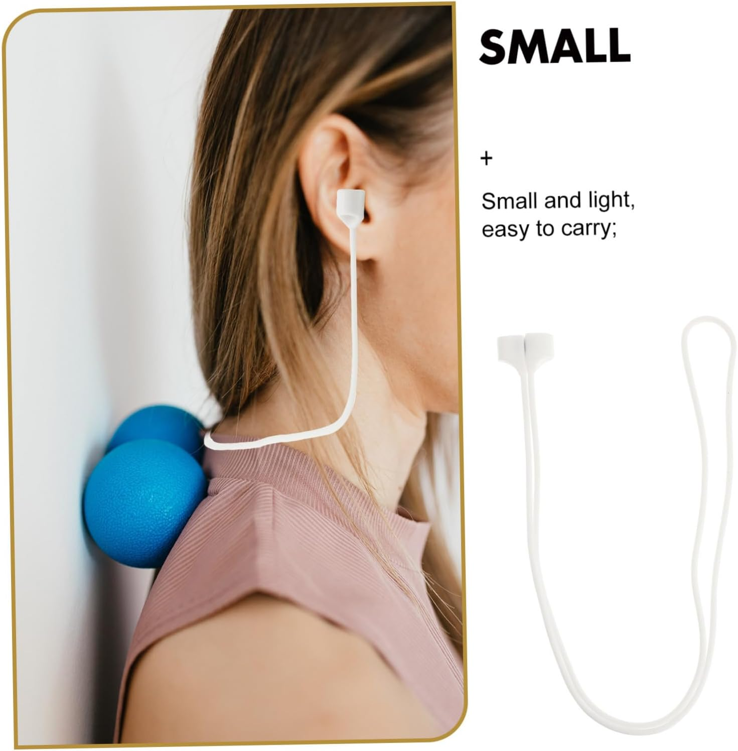 TEHAUX 4Pcs Magnetic Earphone Anti-Lost Straps for Wireless Headset Silicone Lanyards, 70Cm Open Style Anti-Theft Ropes Suitable for Travel and Daily Use, Black and White image number 3