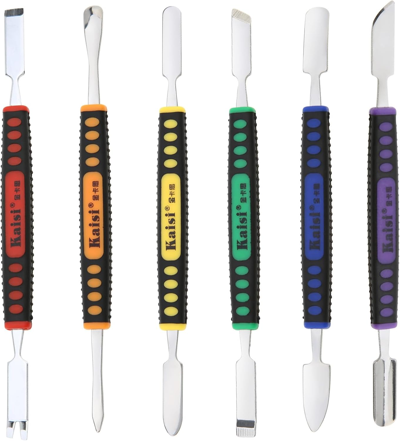 Origlam 【The Best Deal】 6Pcs Dual Ends Metal Spudger Set, Professional Pry Opening Spudger, Prying Opening Repair Tool Kit for Iphone Ipad Ipod Mobile Phone Tablet Laptop Mp3 Watch image number 5