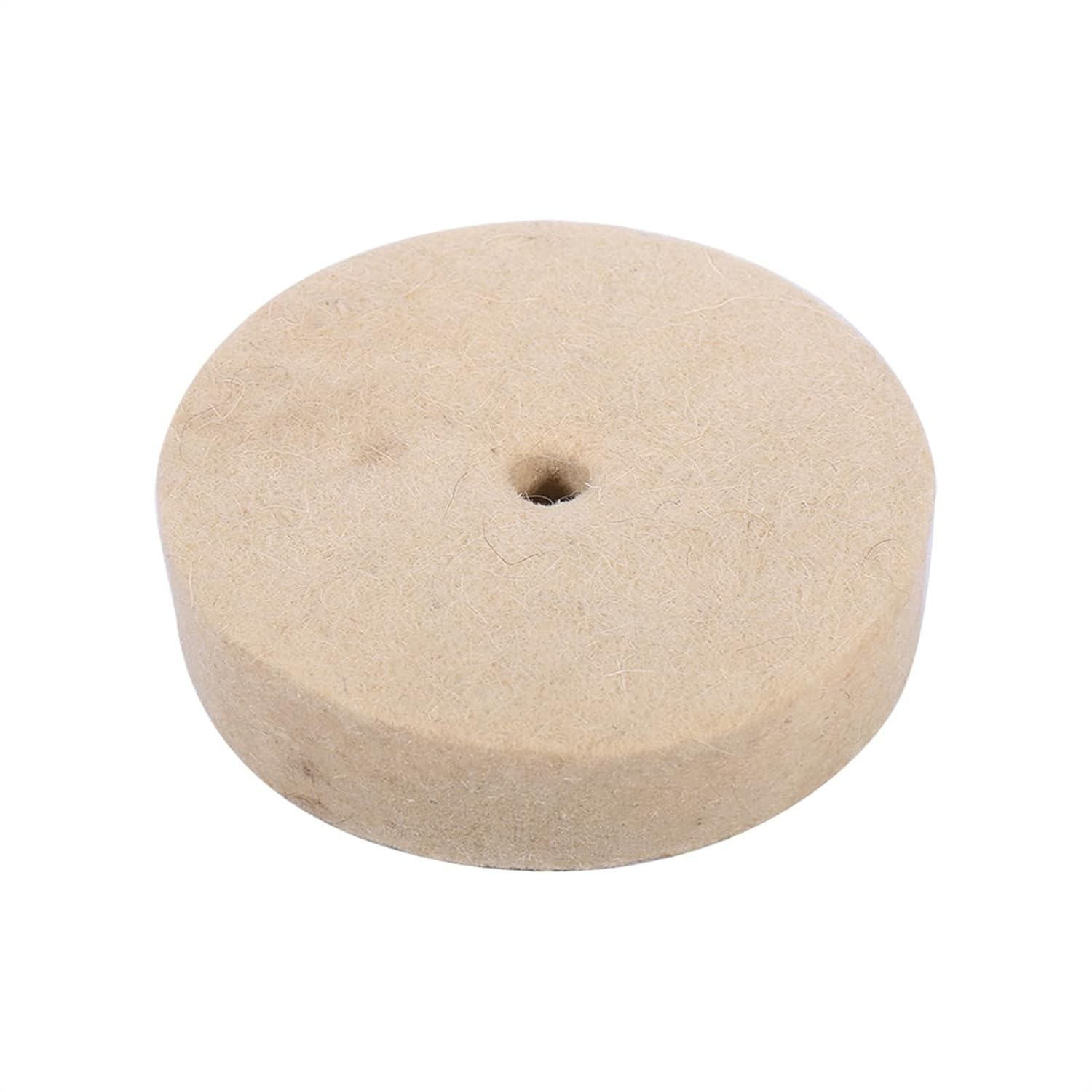 Wool Felt Buffing Wheel, Hard Felt Buffing Polishing Wheels 4In Sheepskin Polisher Pad for Die Grinder Bench Grinder image number 4