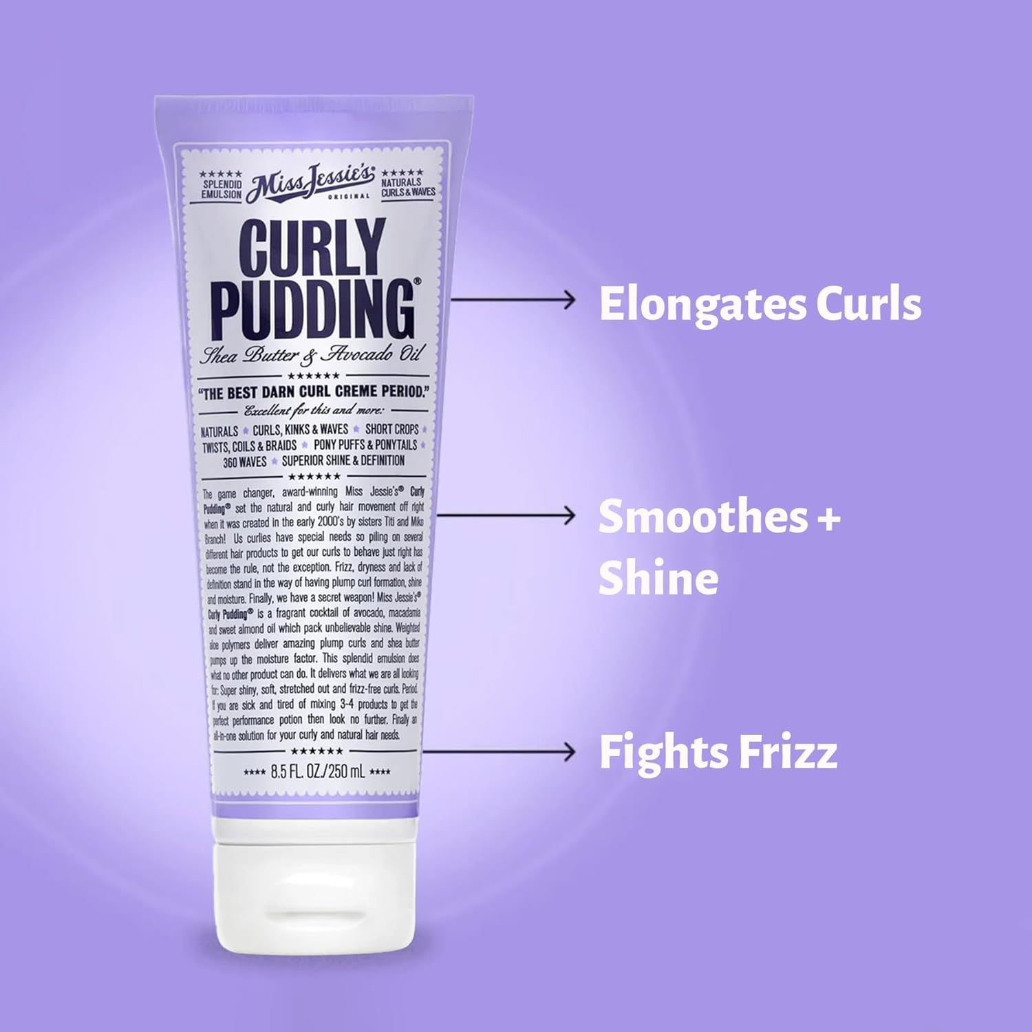 Miss Jessie'S Curly Pudding by Miss Jessies for Unisex - 8.5 Oz Cream, 251.38 Millilitre image number 3