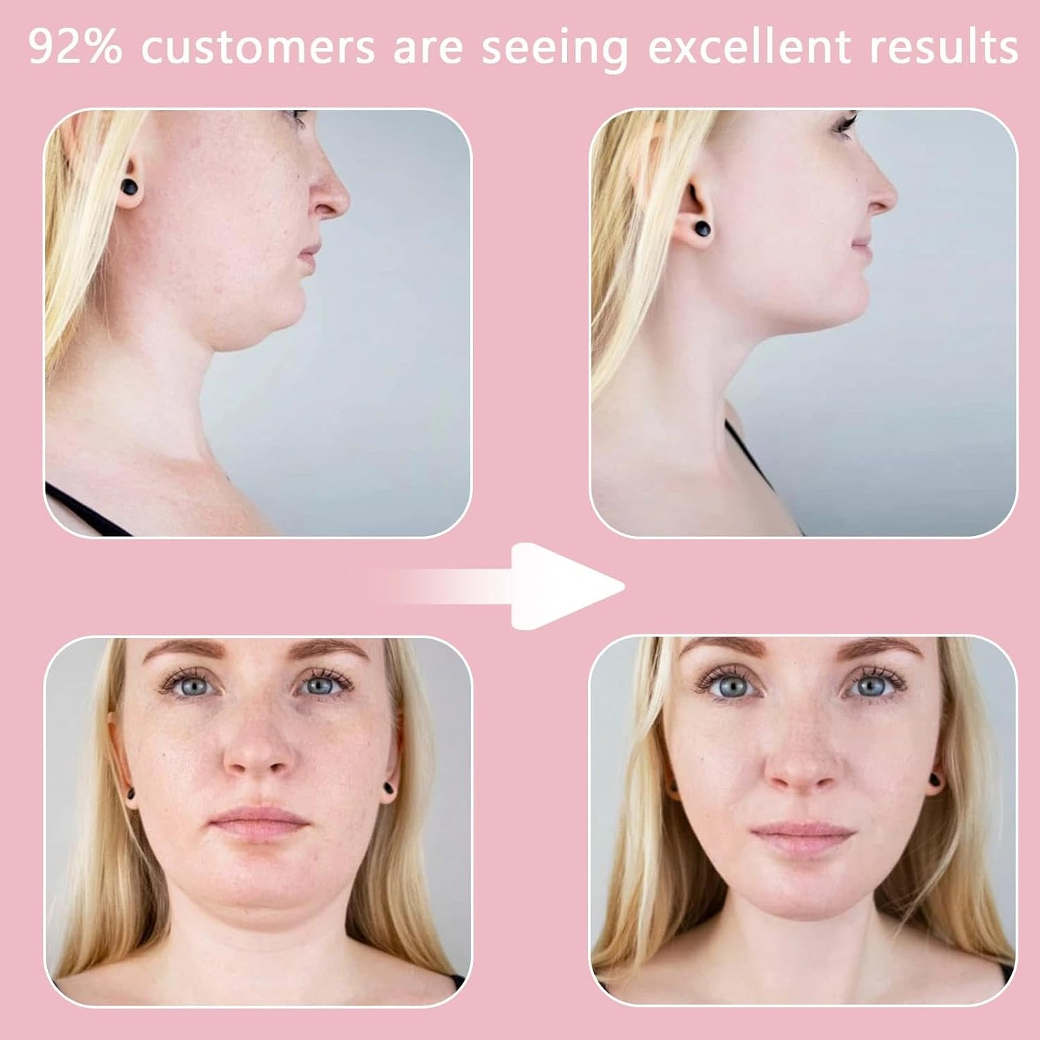 V Line Lifting Mask, V Shaped Face Mask, V Shaped Contouring Face Mask, Reusable Chin Strap for Sleeping, Face Toning Belts, Double Chin and Sagging Shape and Tighten Face, Jaw Exerciser (Pink) image number 6